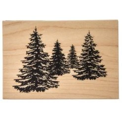 Brand new ⭐ Pine Trees 3D Shading Rubber Stamp ????