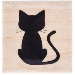 Best Sale ✨ Black Cat Rubber Stamp ????