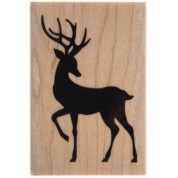 Outlet ???? Reindeer Silhouette Rubber Stamp ????