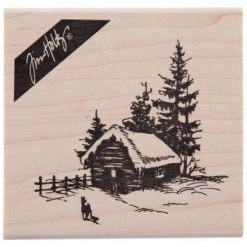 Best Pirce ???? Wintry Cabin Rubber Stamp ????