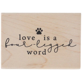Buy ???? Love Is A Four-Legged Word Rubber Stamp ⌛