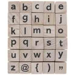 Promo ???? Lowercase Sans Serif Alphabet Rubber Stamps ????