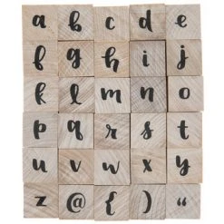 Best Sale ???? Lowercase Brush Alphabet Rubber Stamps ????