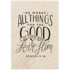 Wholesale ❤️ Romans 8:28 Rubber Stamp ????