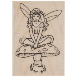 Promo ✨ Mushroom Fairy Rubber Stamp ????