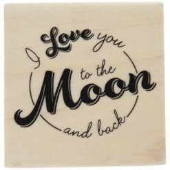 Cheapest ✨ I Love You To The Moon Rubber Stamp ????