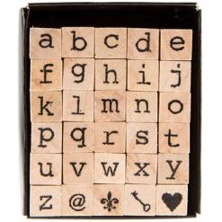 Best Pirce ???? Lowercase Alphabet Vintage Type Rubber Stamps ????